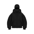 Fleece-lined Double Hood Unique Design Hooded Sweater