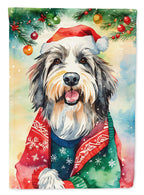Bearded Collie Christmas Garden Flag