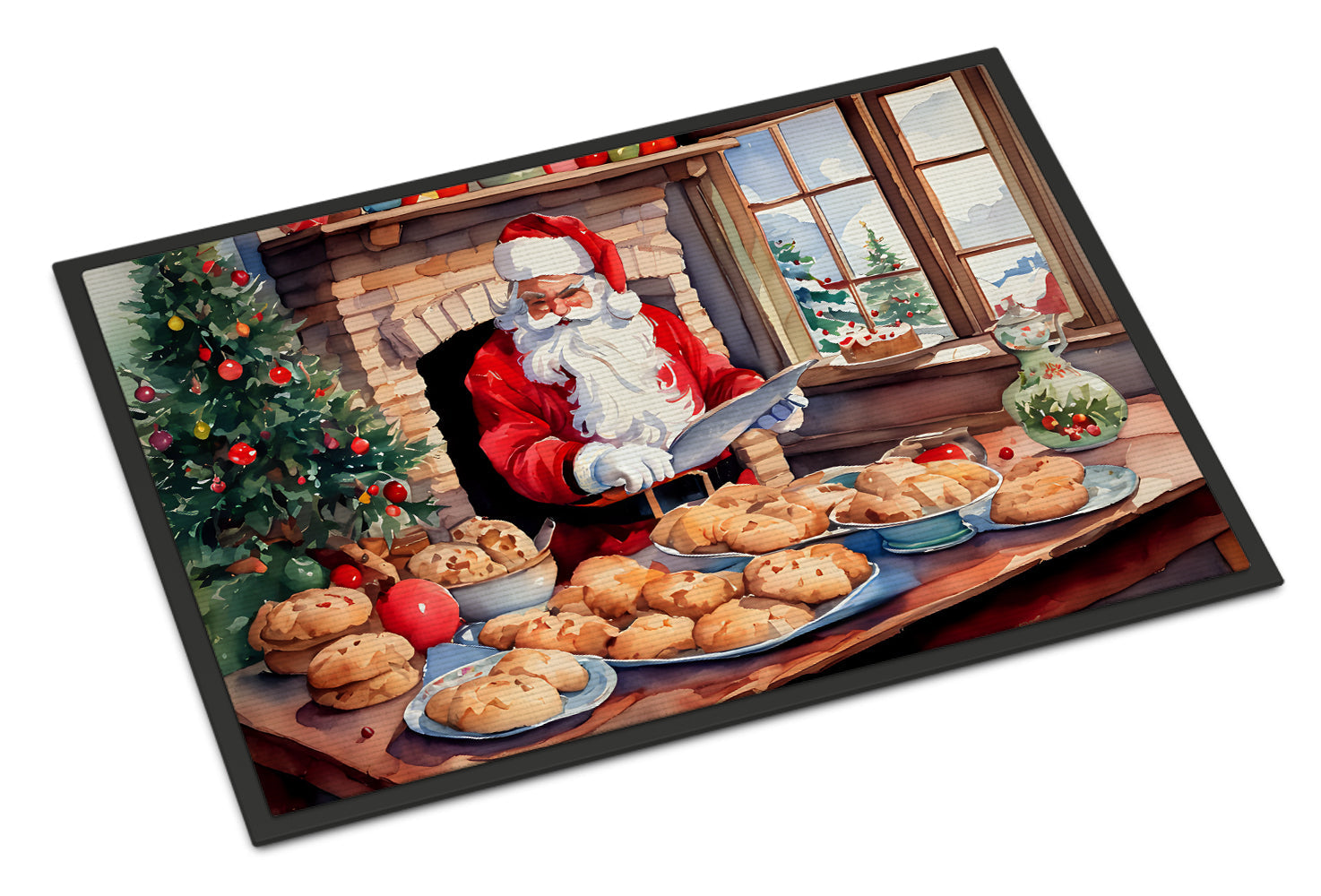 Cookies with Santa Claus Doormat