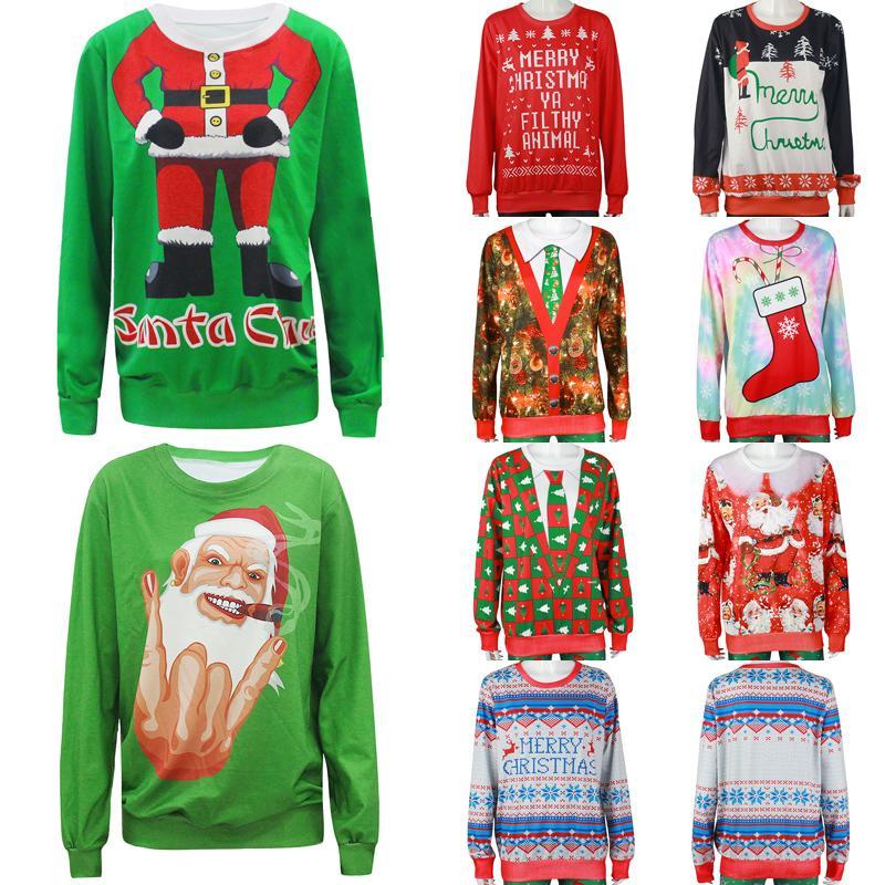 Loose Fit Women's Christmas Sweatshirt with Round Neck | Streetwear