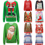 Loose Fit Women's Christmas Sweatshirt with Round Neck | Streetwear
