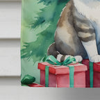 Li Hua Cat By the Christmas Tree House Flag
