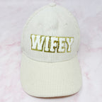 Wifey Corduroy Ball Cap | Embroidered Cap