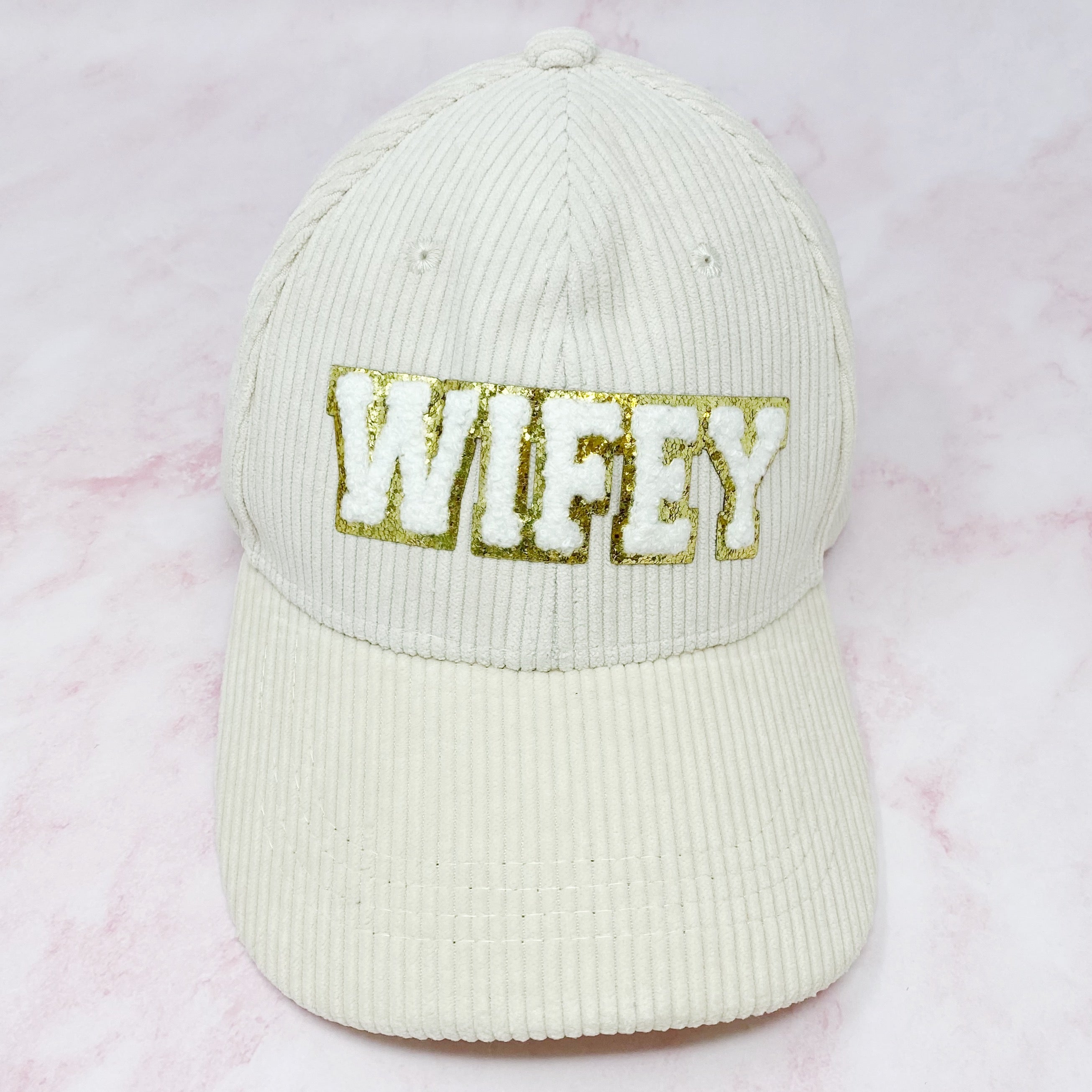 Wifey Corduroy Ball Cap | Embroidered Cap