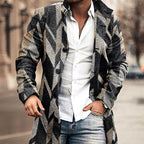 Men's Woolen Stand Collar Casual Coat for Autumn/Winter