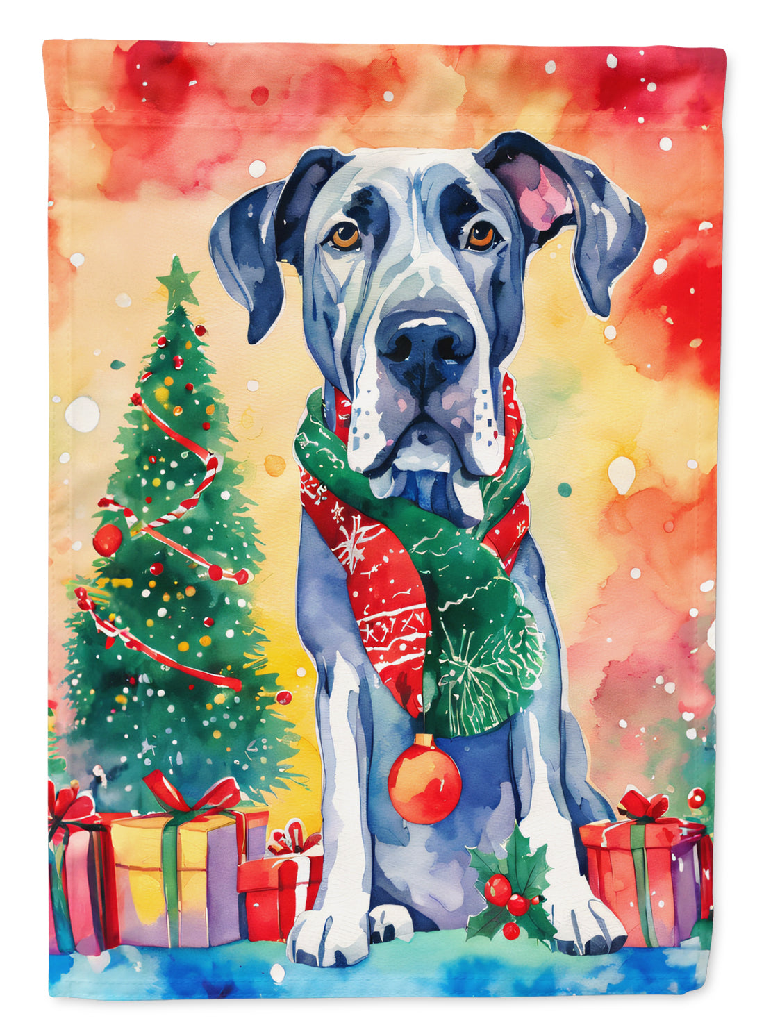 Great Dane Christmas Garden Flag