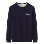 Men's Wool Stretch Printed Long Sleeve Casual T-shirt | Streetwear