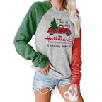 Hallmark Christmas Movies Printed Long-sleeved Sweatshirt | Streetwear