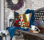 Labrador Retriever and Santa Claus Throw Pillow