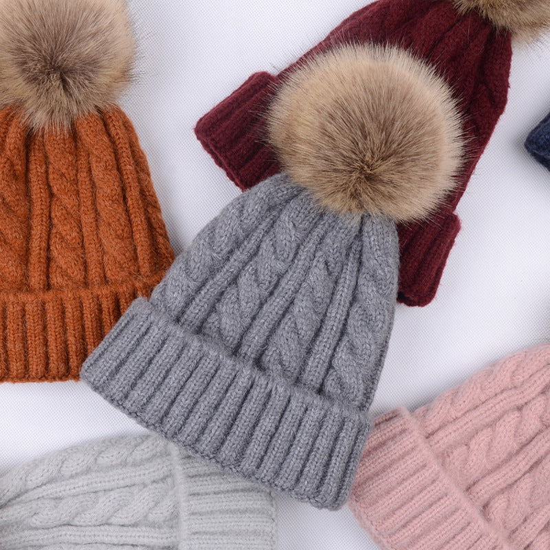 Women's Wool Ball Hat for Autumn and Winter Fashion | Embroidered Cap