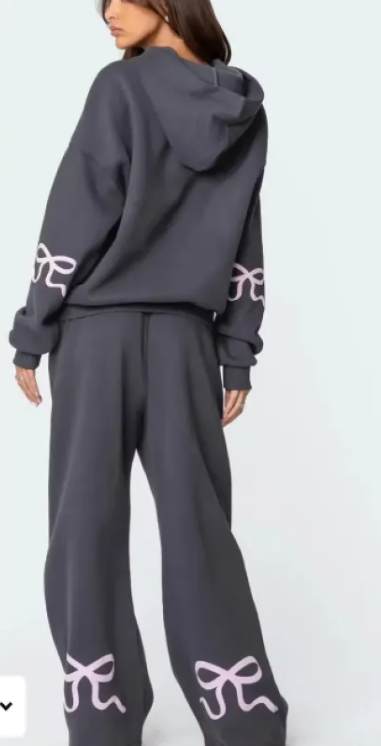 Fleece-Lined Sports Hoodie Set | Streetwear
