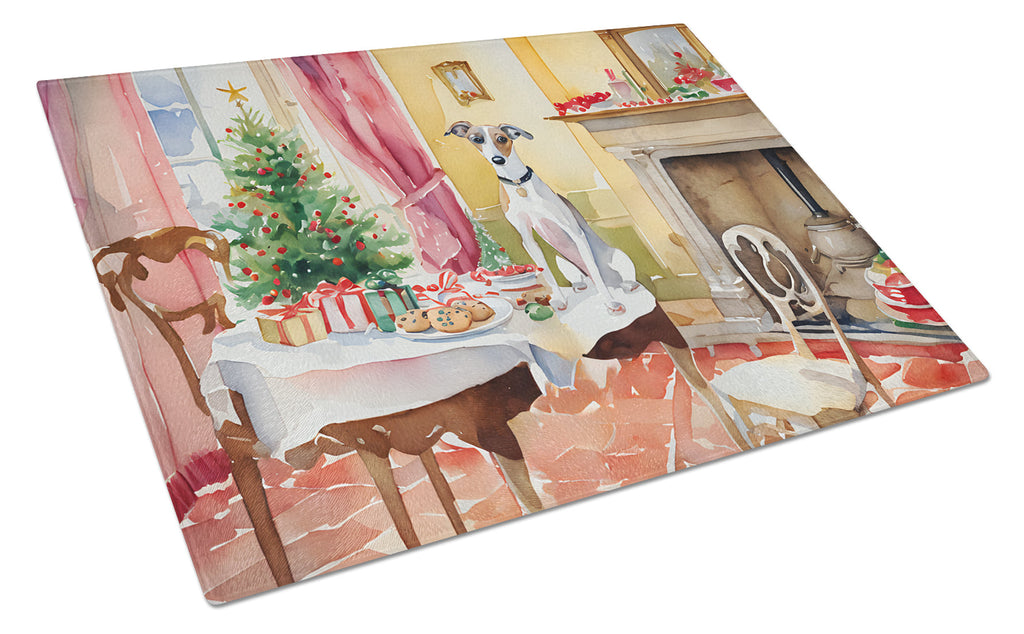 Italian Greyhound Christmas Cookies Glass Cutting Board