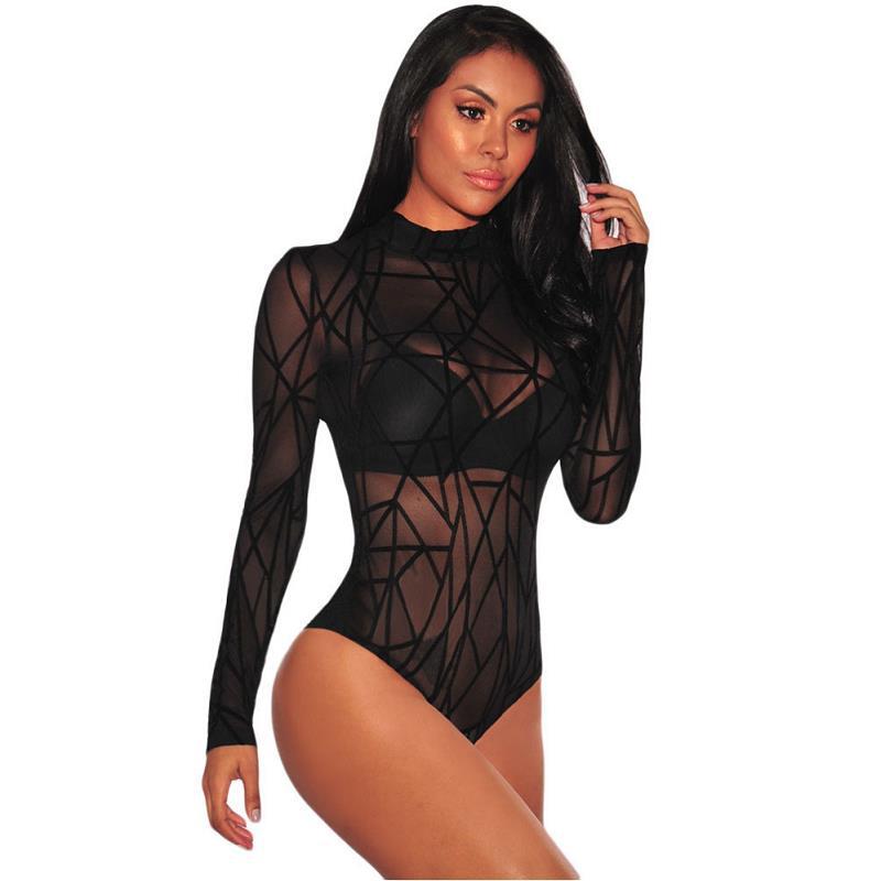 Women’s Velvet Print Long Sleeve Bodysuit and Shorts