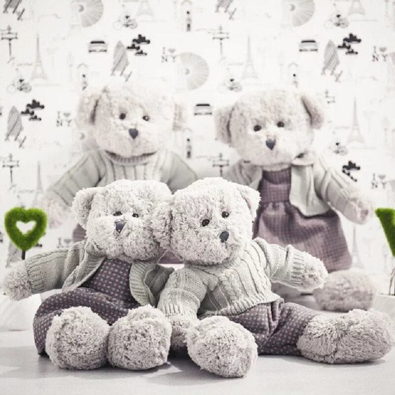 Sweater Couple Teddy Bear Comfort Plush Toy | Home Decor