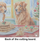 Nova Scotia Duck Toller Christmas Cookies Glass Cutting Board