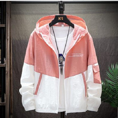 Men's Summer Thin Breathable Sunscreen Hooded Jacket