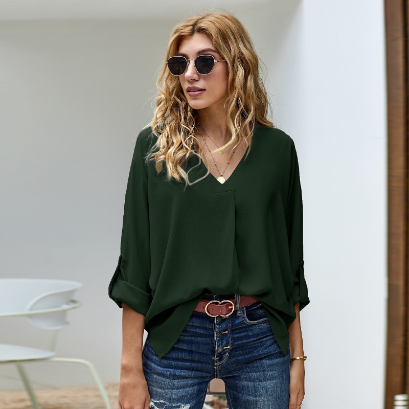 Solid Color Loose Pullover Shirt | Streetwear