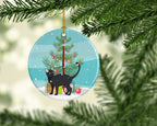 Malayan Cat Christmas Ceramic Ornament