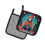 Monkey Christmas Pair of Pot Holders