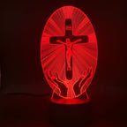 [Duplicate] [Archived] 3D Acrylic Christian Cross Night Light - USB Powered | Christian Home Decor
