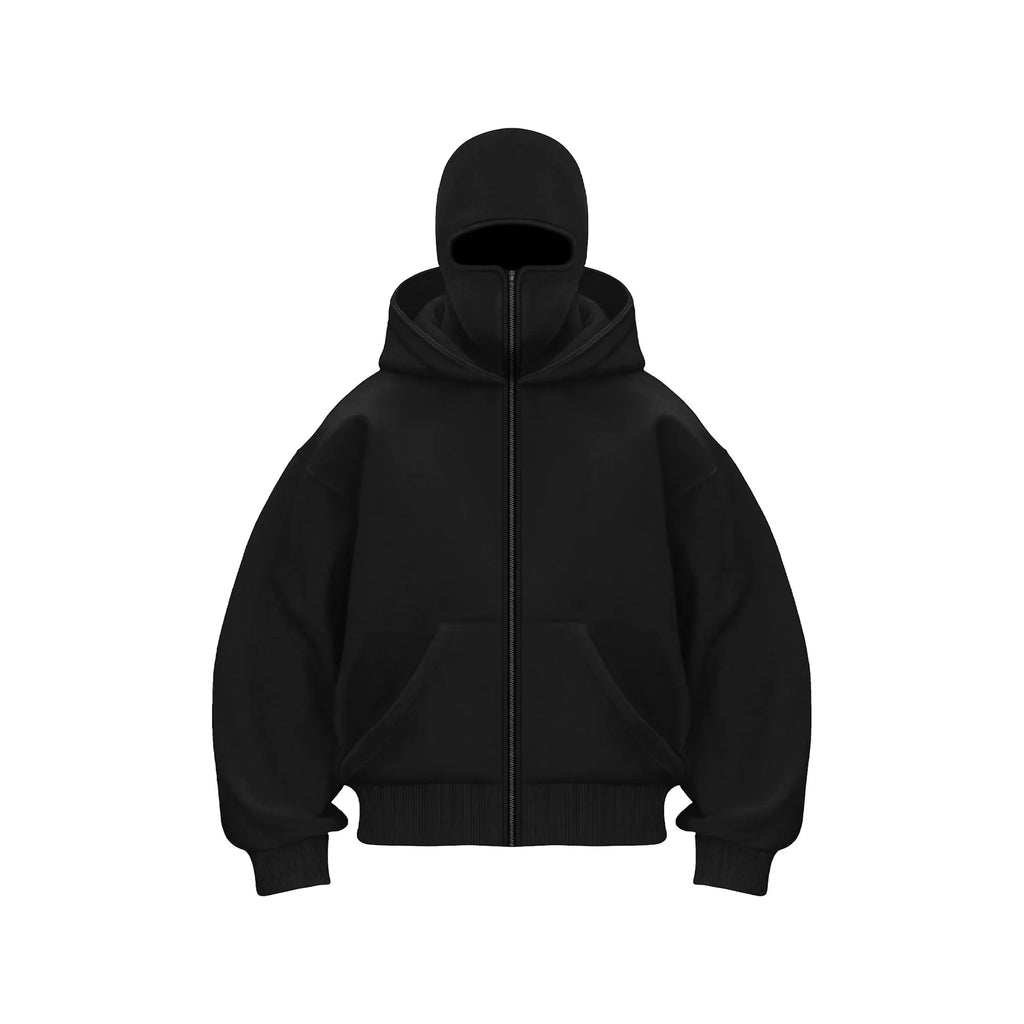 Fleece-lined Double Hood Unique Design Hooded Sweater