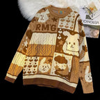 Men's Retro Loose Fit Round Neck Sweater