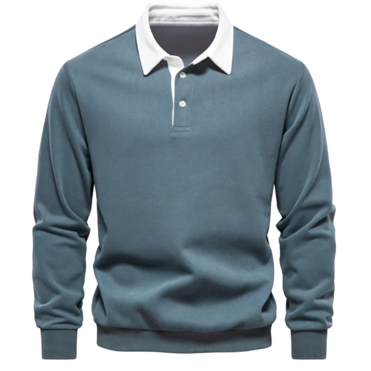 Flip Collar Long Sleeve Hoodie | Streetwear