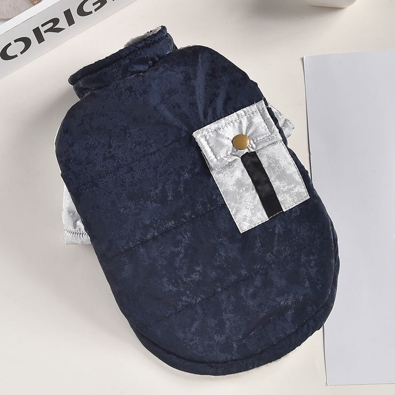 Windproof Cotton Coat for Dogs and Cats with Pocket