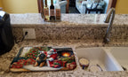 Leonberger and Santa Claus Dish Drying Mat