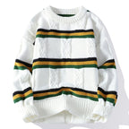 High Elastic Knitted Stripe Sweater for Men 2023