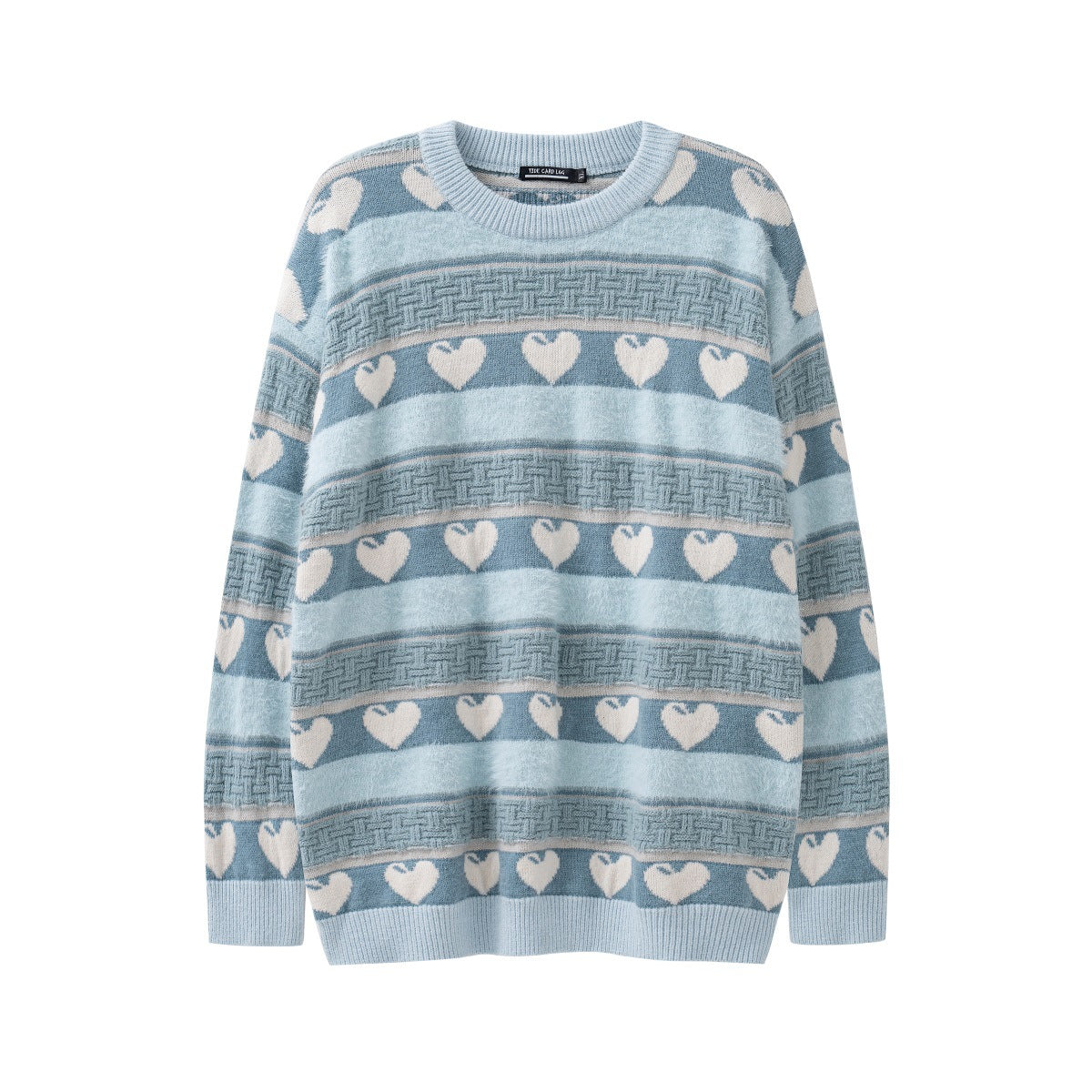 American Retro Color-Contrast Knitted Sweater