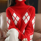 Warm Knitted Turtleneck Pullover Sweater for Women | Streetwear