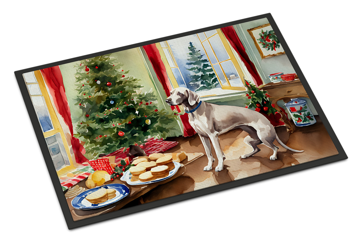 Weimaraner Christmas Cookies Doormat