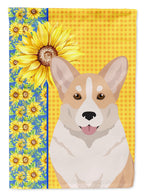 Summer Sunflowers Fawn Cardigan Corgi Garden Flag