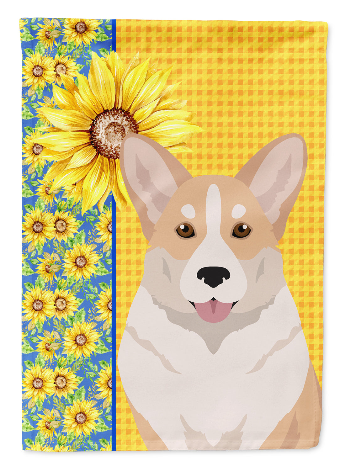 Summer Sunflowers Fawn Cardigan Corgi Garden Flag