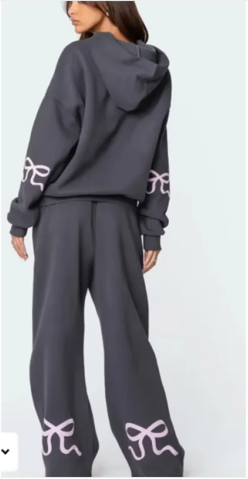 Fleece Hoodie and Casual Sports Suit Set for Plus Sizes | Streetwear