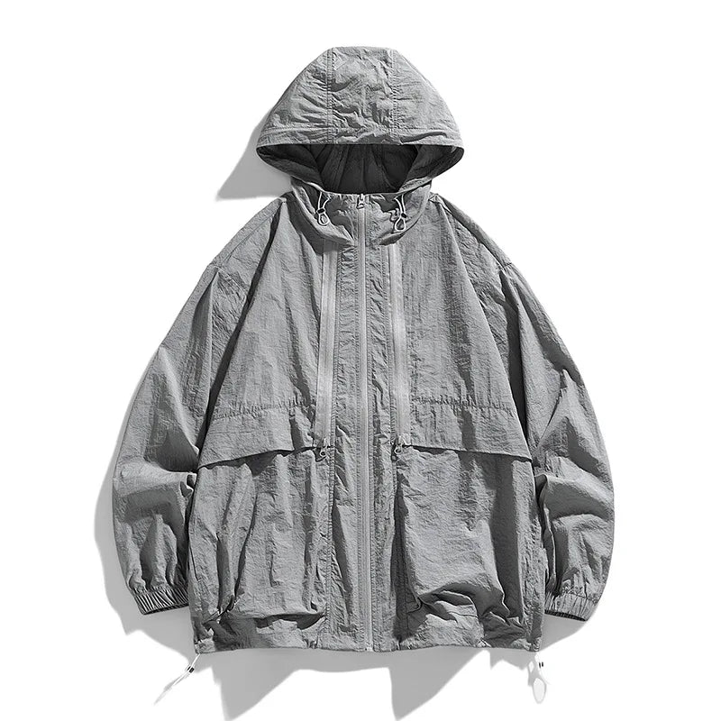 2024 Men's Ultra-Thin Hooded Windbreaker Jacket