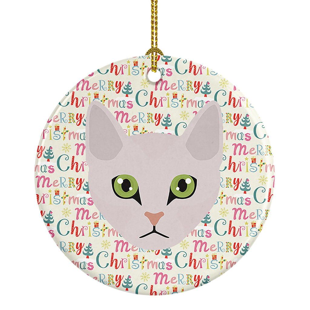 Burmilla Cat Christmas Ceramic Ornament