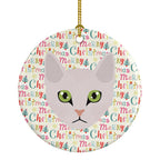 Burmilla Cat Christmas Ceramic Ornament