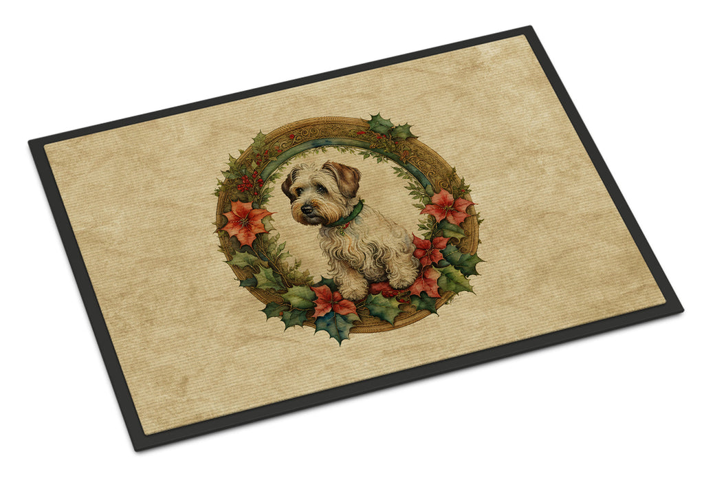 Sealyham Terrier Christmas Flowers Doormat