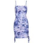 Stylish Summer Floral Drawstring Dress for Women 2020