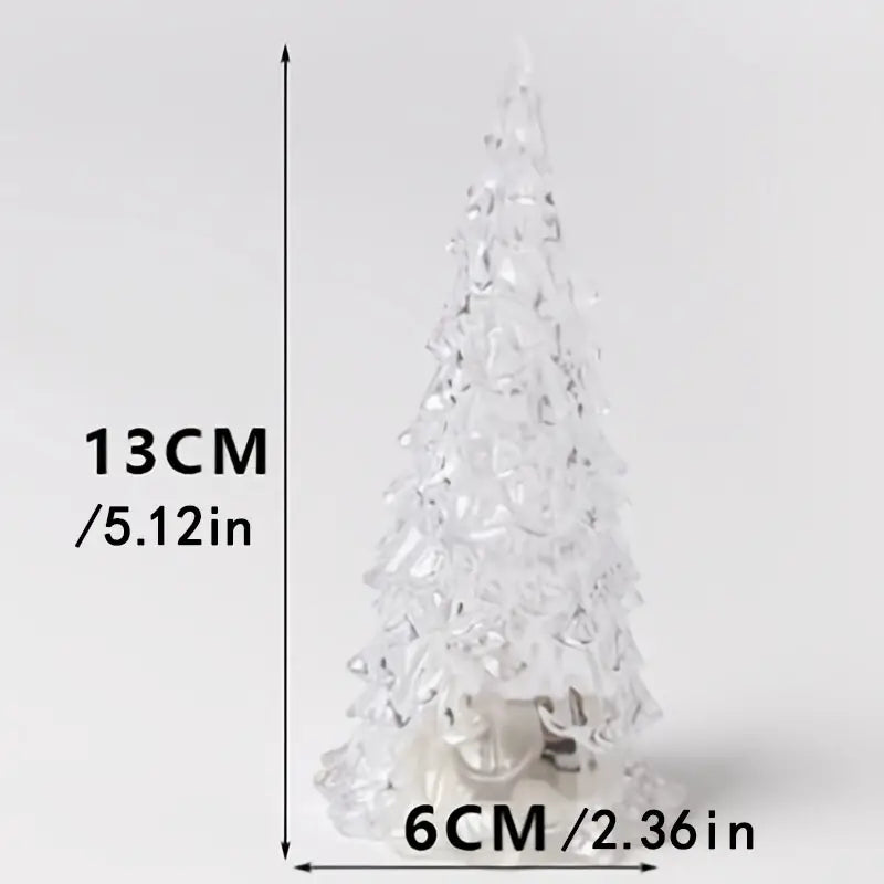 Colorful Christmas Tree with Acrylic Night Light Decor