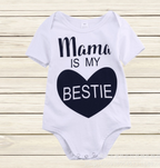 Mama Triangle Bodysuit with Heart for Babies