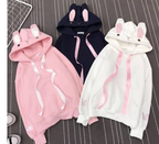 Plum Blossom Printed Hooded Sweatshirt for Girls | Streetwear