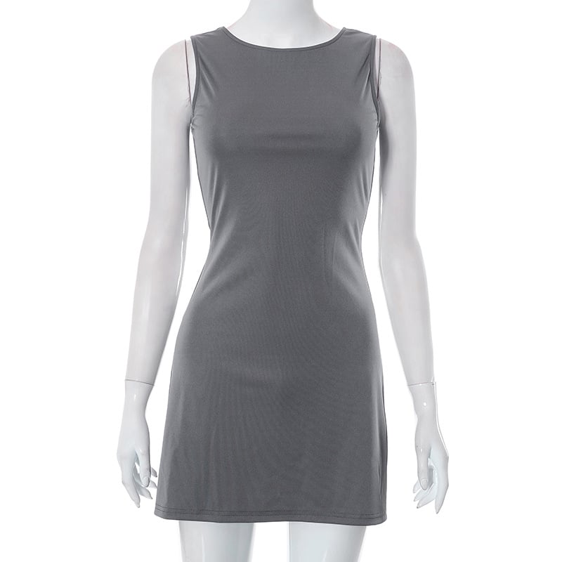 Casual Women's Summer Sleeveless Round Neck Dress
