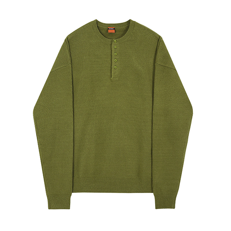 Loose Knit V-neck Sweater for Men