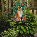 Somali Cat By the Christmas Tree Garden Flag