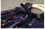 Girls' Summer Vest Dress with Cherry Design