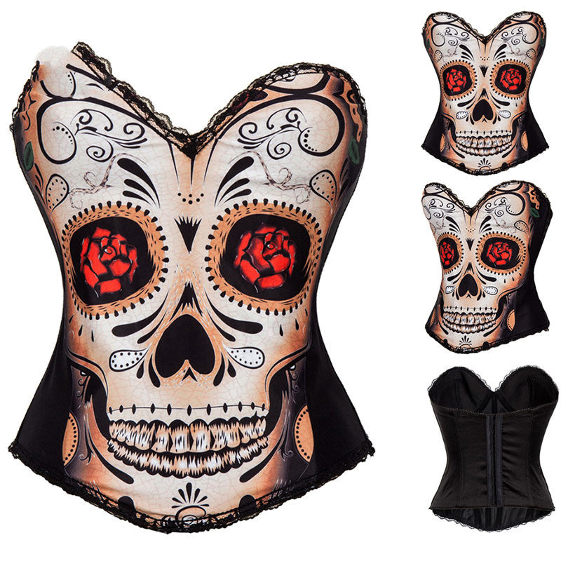 New Halloween Corset Shaping Waist Cincher Dress
