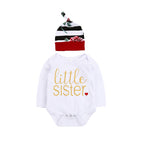 Baby 3-Piece Set: Long Sleeve Bodysuit, Pants, Hat